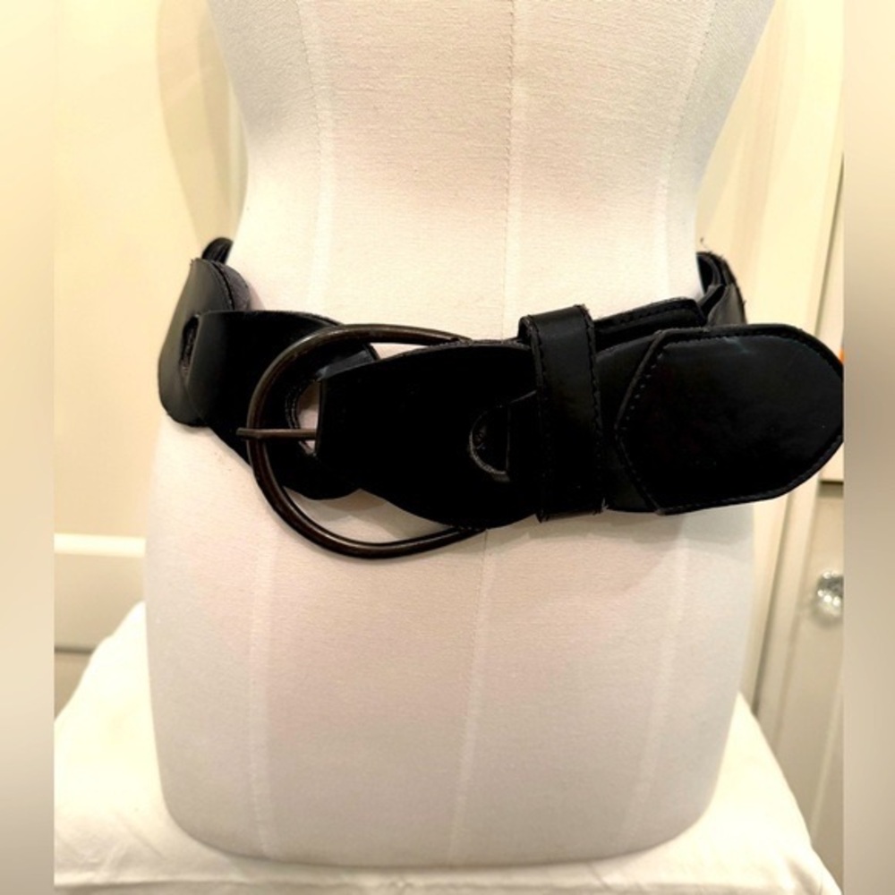 Womens Size Small Faux Leather Black Belt
